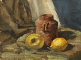 Still Life with Apple and Lemon